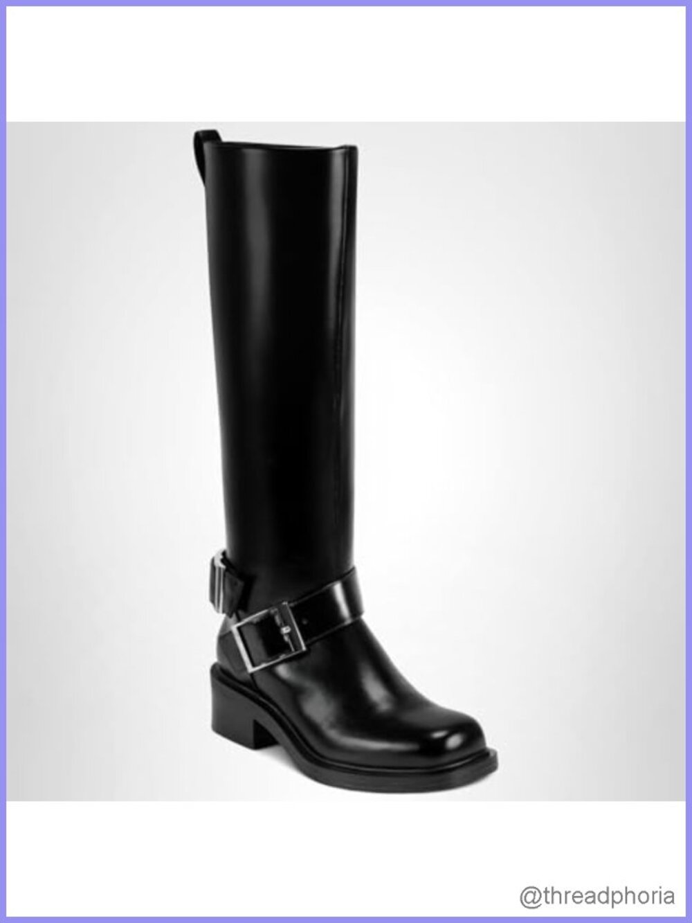 DKNY Ithara Heeled Knee High Boot with Belt Detail Size 9.5